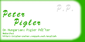 peter pigler business card